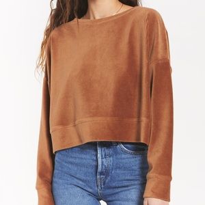 Z Supply Astrid Cord Pullover Velvet Top, S